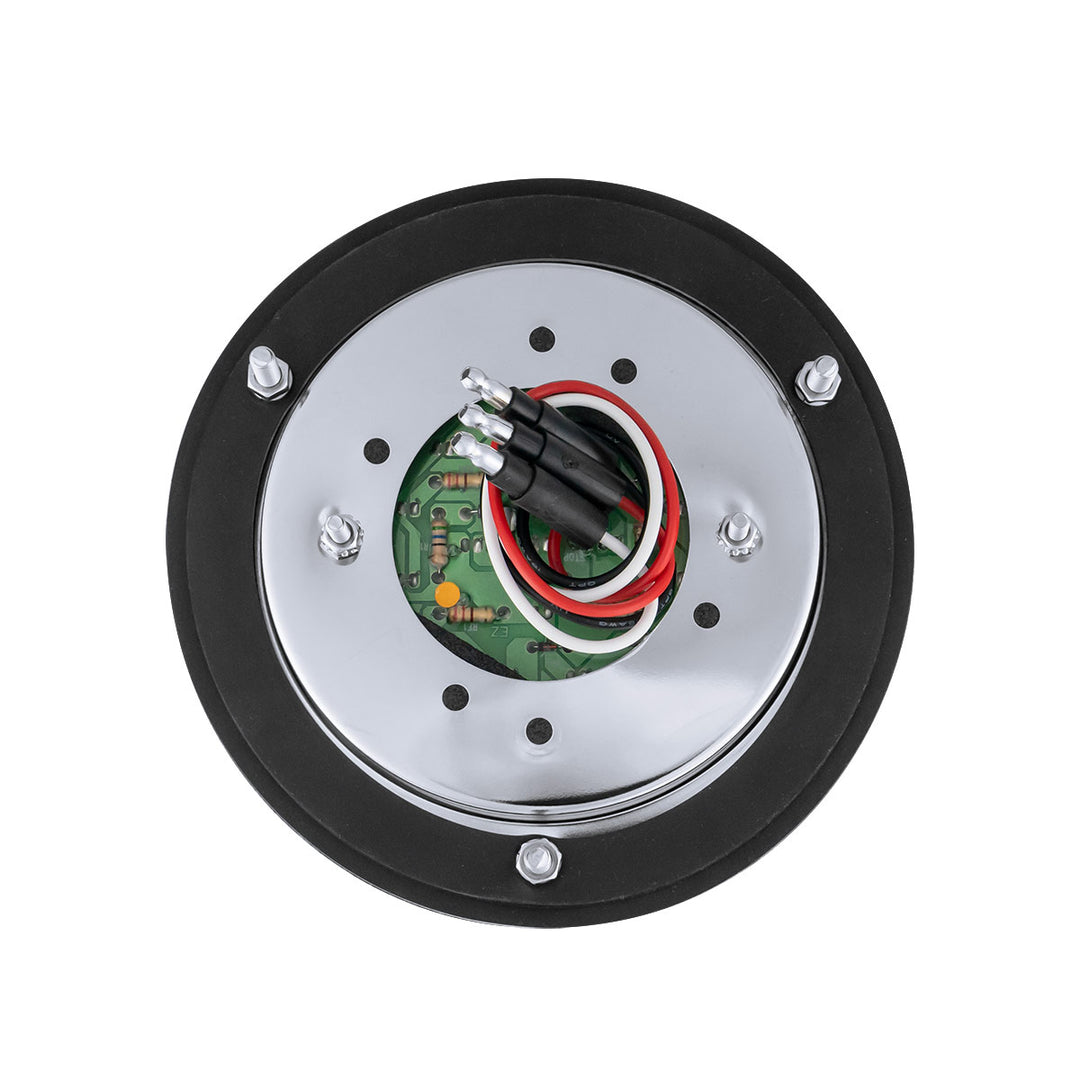 17 LED Dual Function Watermelon Reflector Sleeper Bunk Kit With 304 Stainless Steel Bezel - Amber LED/Amber Lens