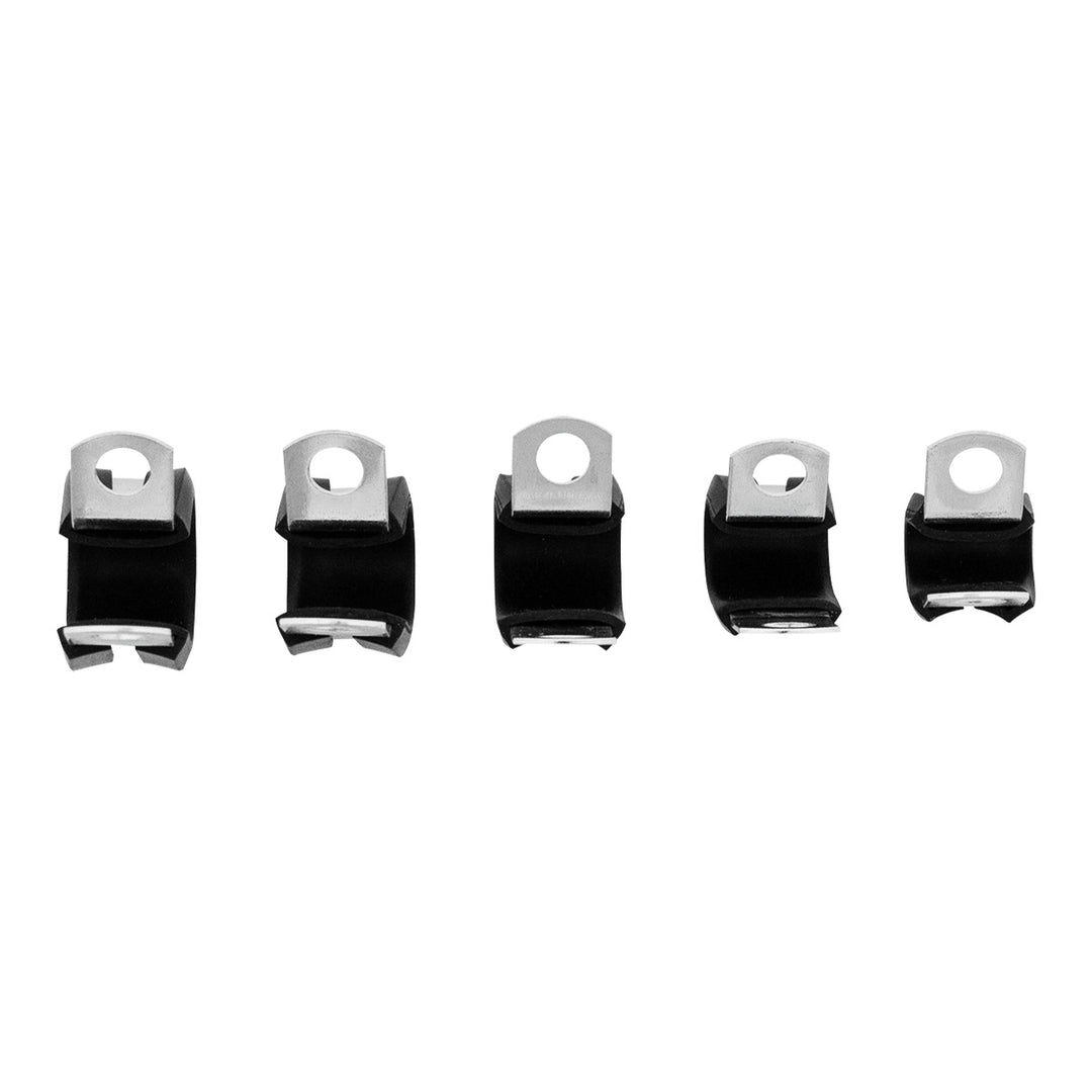 1/4",3/8",1/2",5/8",3/4" I.D. Santoprene Insulated Clamps w/ 1/4" Mounting Hole (10-Pack)