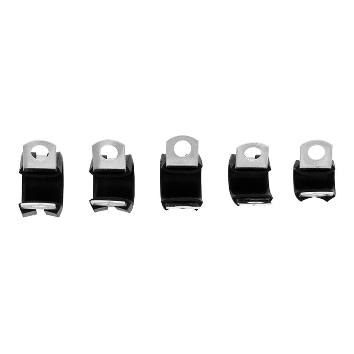 1/4",3/8",1/2",5/8",3/4" I.D. Santoprene Insulated Clamps w/ 1/4" Mounting Hole (10-Pack)