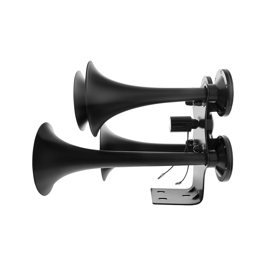 Black 4 Trumpets Air Powered Train Horn - Competition Series