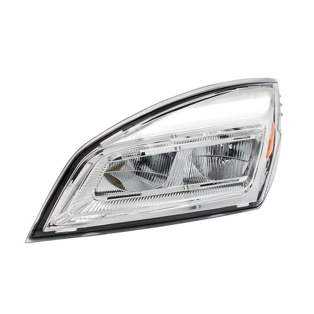 High Power Chrome LED Headlight For 2018-2024 Freightliner Cascadia - Driver