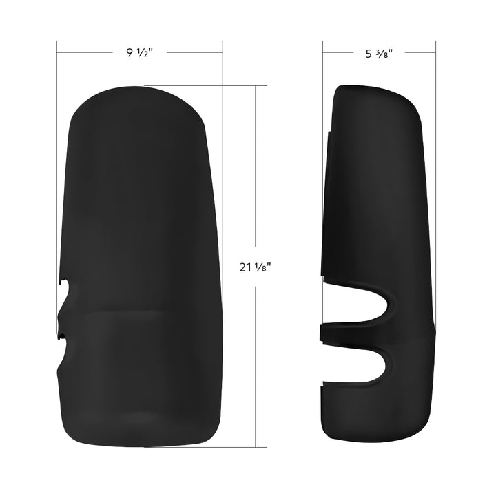 Matte Black Mirror Cover For 2013-2025 Kenworth T680 - Driver