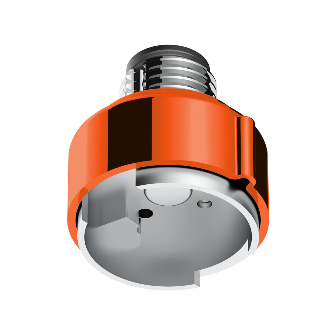 M30 x 3.5 Thread-On Gearshift Adapter W/LED Mount For Eaton - Fuller 9/10 Speed - Cadmium Orange