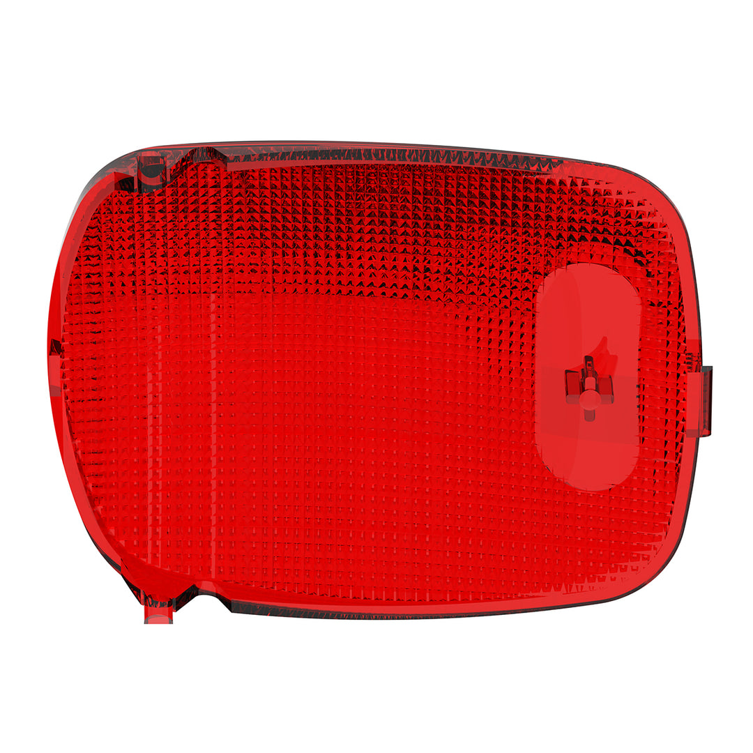 Rectangular Dome Light Lens For 2006+ Peterbilt - Red