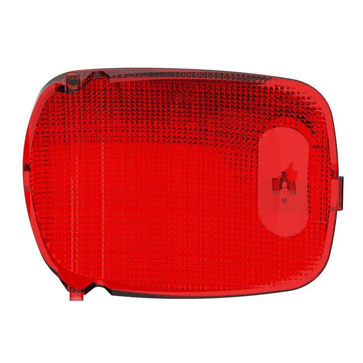 Rectangular Dome Light Lens For 2006+ Peterbilt - Red