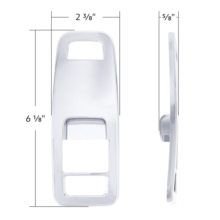 Chrome Plastic Door Switch Cover For 2013-2024 Kenworth T680 - Driver (Without Power Mirrors)