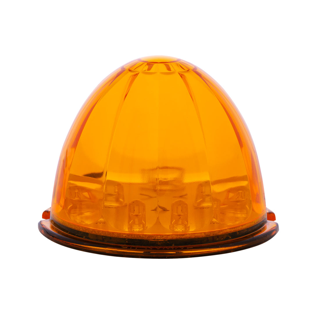 17 LED Dual Function Watermelon Cab Light - Amber LED/Amber Lens (Bulk)