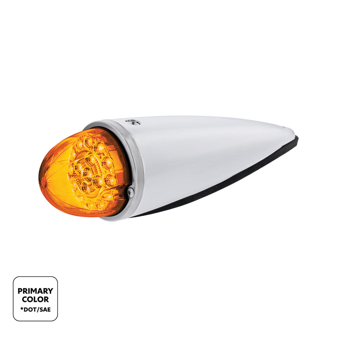 Double Fury 17 LED Dual Function Watermelon Torpedo Cab Light - Amber &amp; Blue LED/Clear Lens