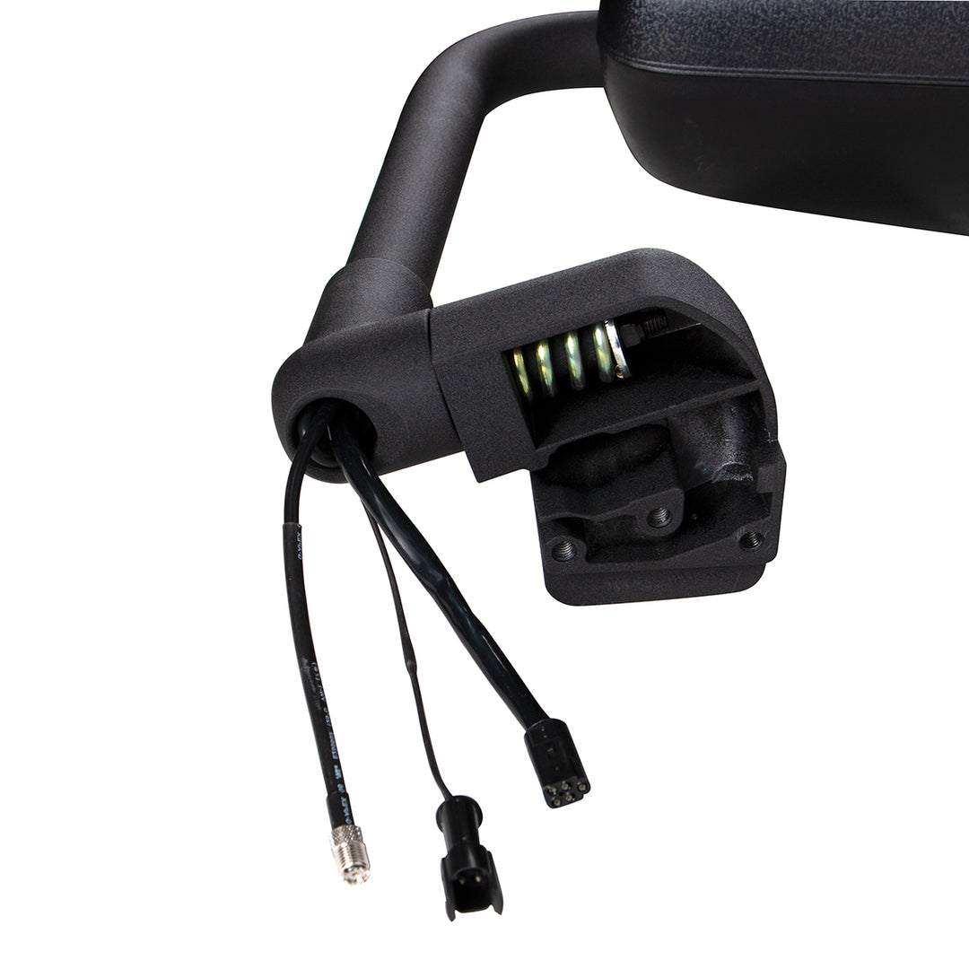 Black Mirror Assembly With LED Turn Signal For 2012-2017 Volvo VNL - Driver