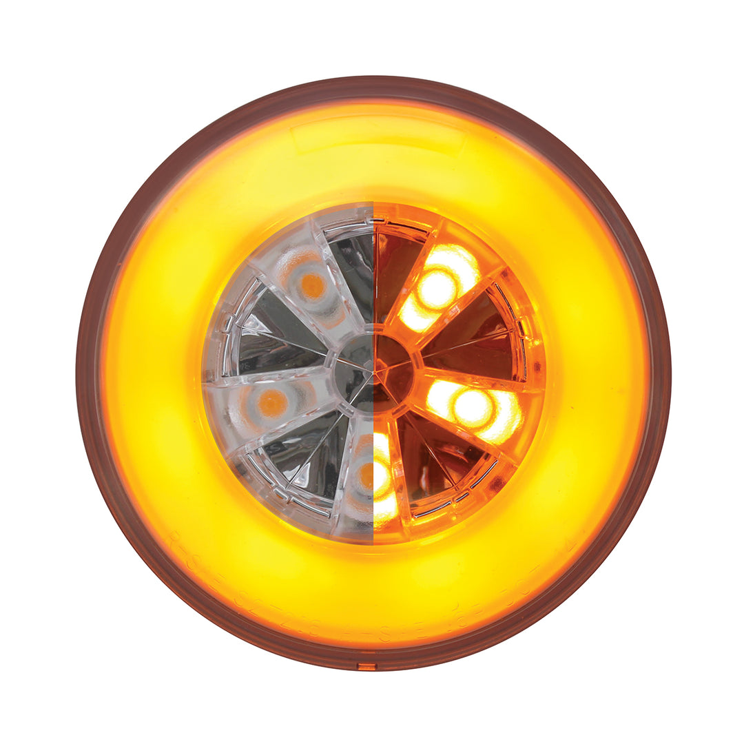 18 LED 4" Round GloLight (Turn Signal) - Amber LED/Amber Lens (Bulk)