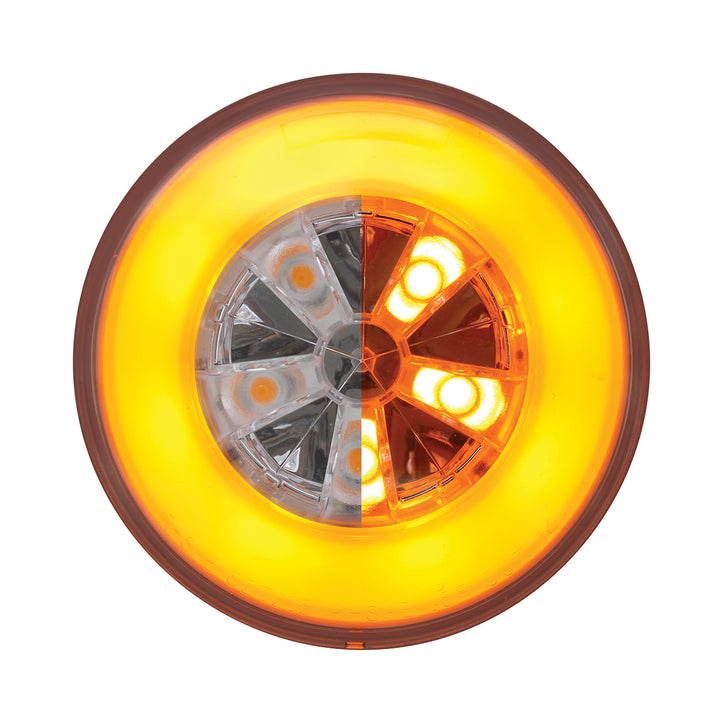 18 LED 4" Round GloLight (Turn Signal) - Amber LED/Amber Lens (Bulk)