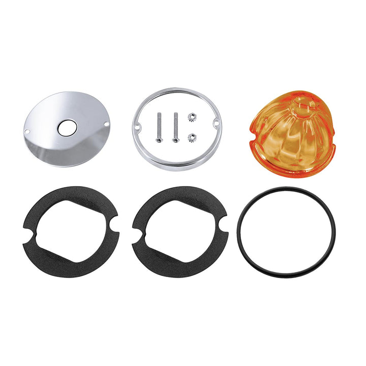 Glass Watermelon Light Kit For 3/4" Mini Light - Amber Lens