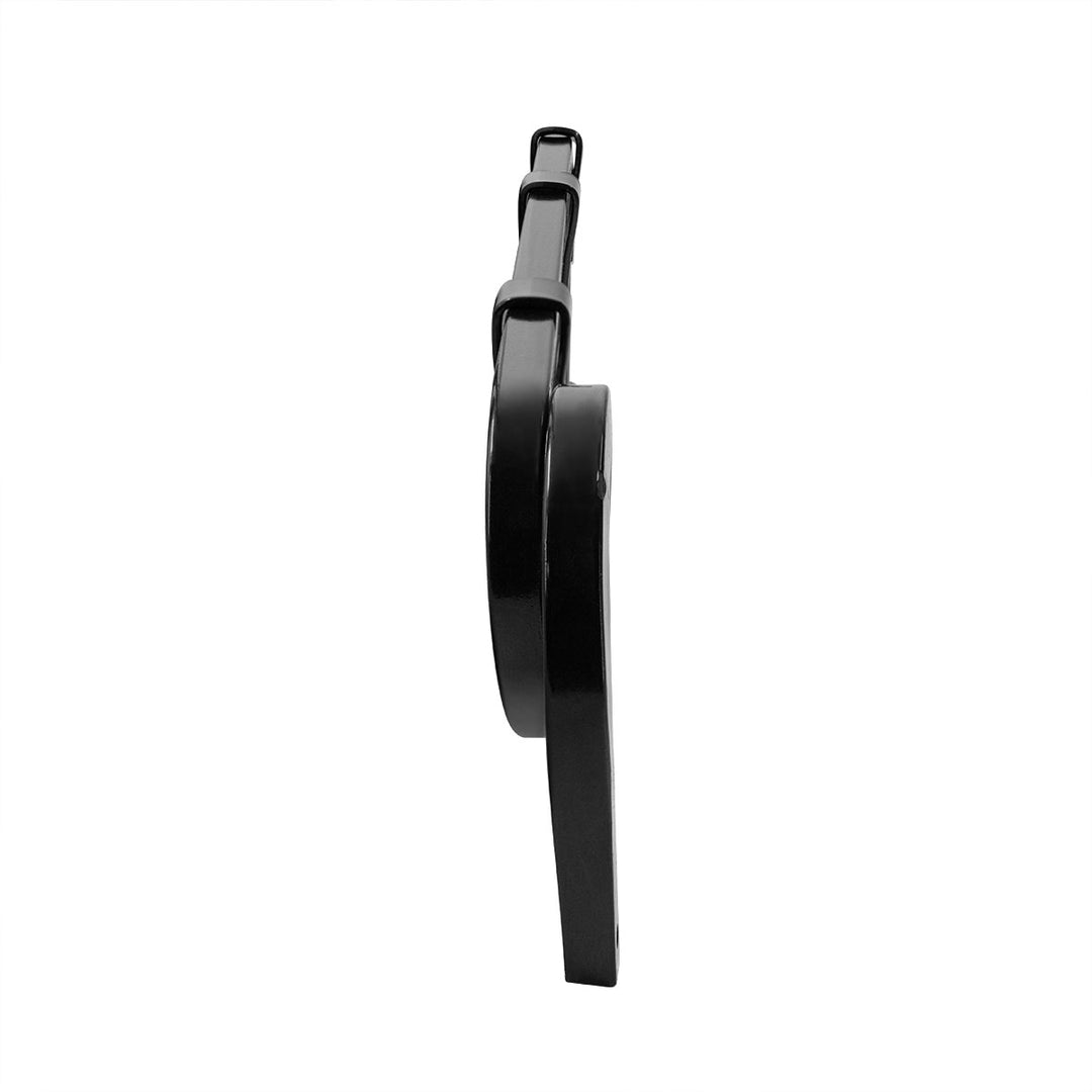 Black Angled Mud Flap Hangers With Mounting Hardware - 1 Coil (Pair)