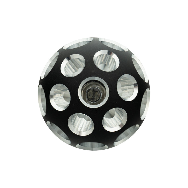 Thread-On Matte Black Phoenix Style Ball Gearshift Knob With LED 9/10 Speed Adapter - Green LED