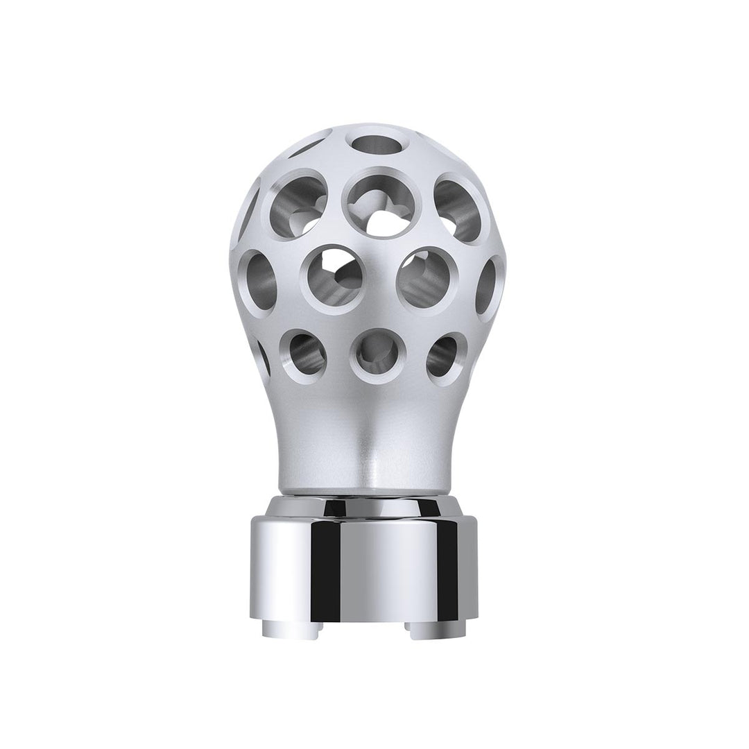 Thread-On Annodized Phoenix Style Ball Gearshift Knob With LED 9/10 Speed Adapter - Amber LED