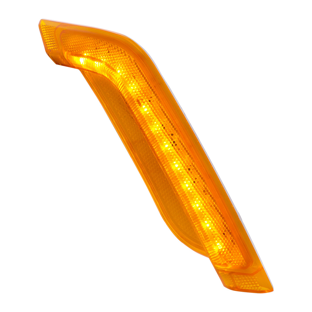 12 Amber LED Fender Turn Signal Light For Peterbilt 579 (2012-2021) &amp; 587 (2012-2018) - Passenger, Amber Lens