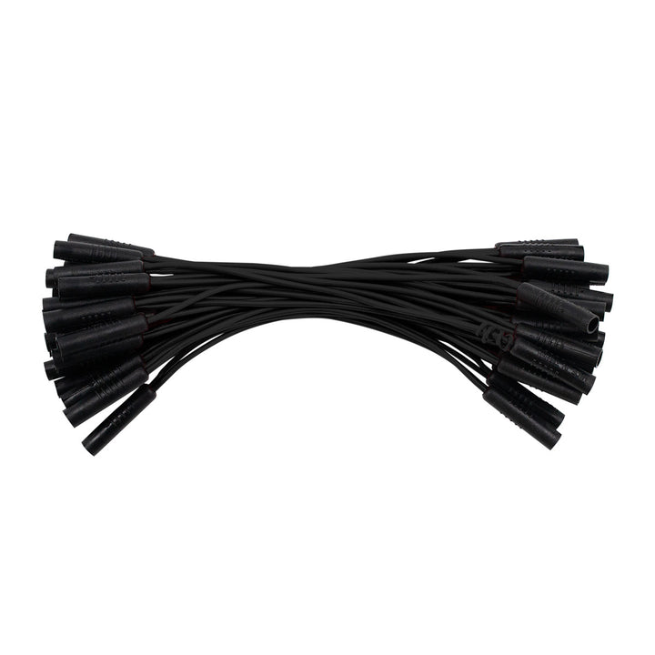 0.180" Bullet Receptacle Black Wire Harness With 50 Plugs - 6" Lead (Bulk)