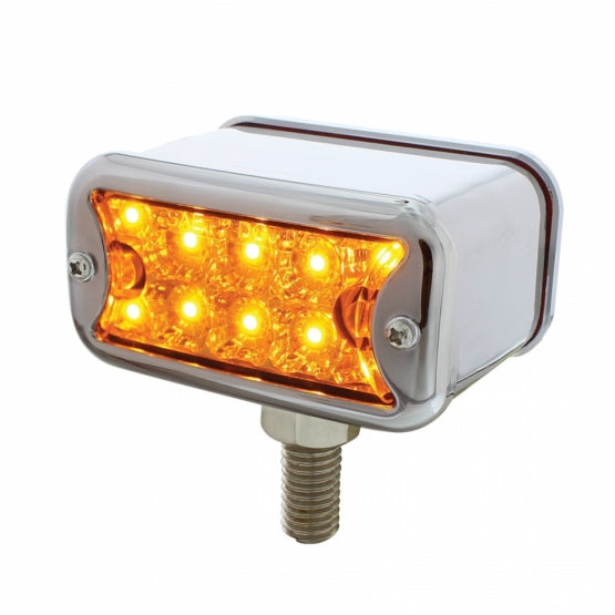 20 LED Dual Function Reflector Double Face Light With Bezel - T - Mount - Amber &amp; Red LED/Amber &amp; Red Lens