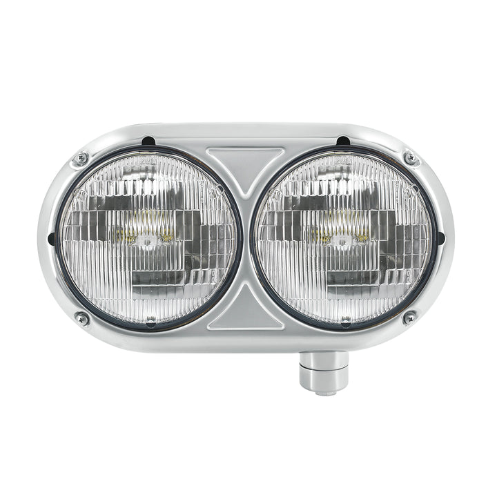 Headlight Assembly With Halogen Bulbs &amp; 304 Stainless Steel Housing For Peterbilt 359 - Passenger