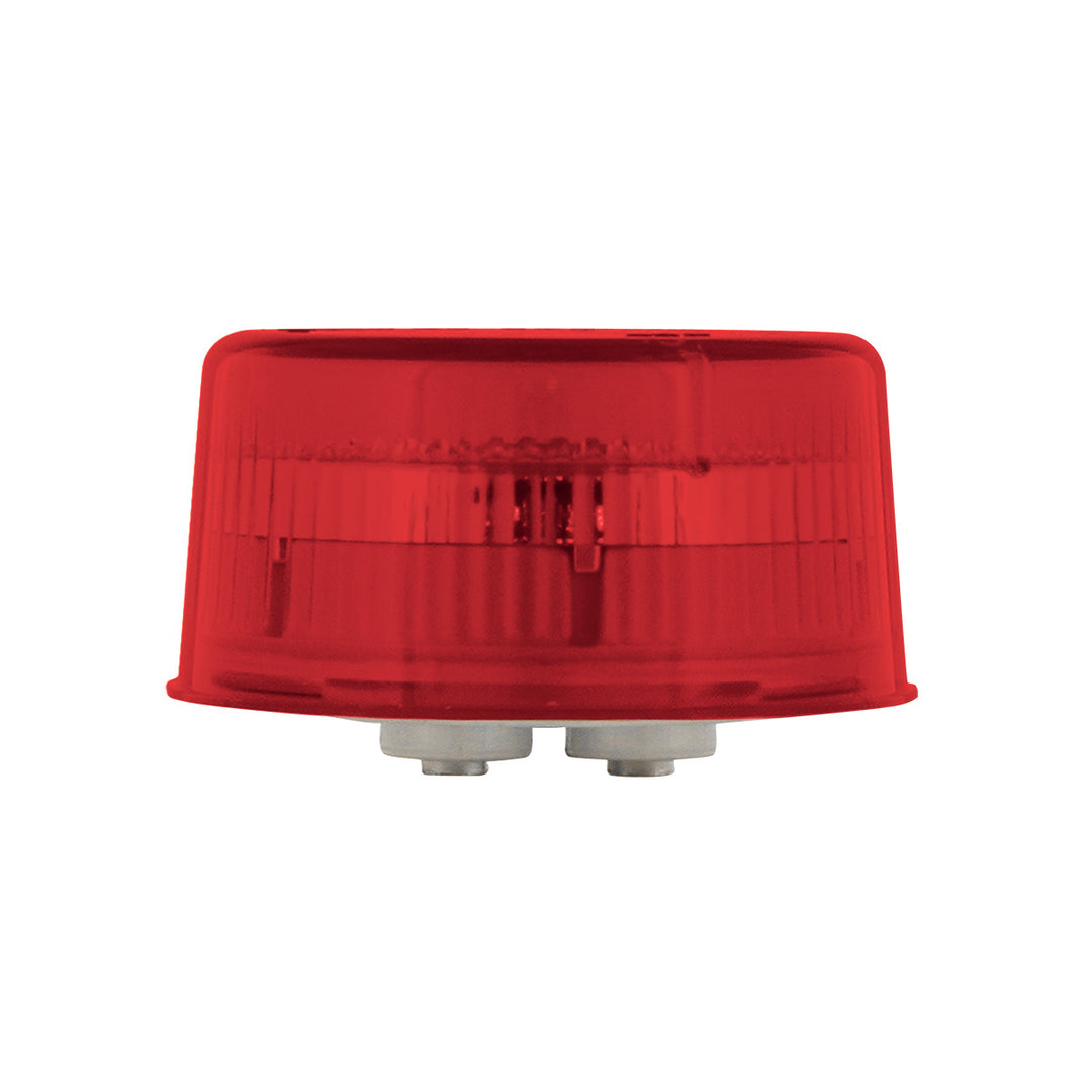 9 LED 2" Round Reflector Light (Clearance/Marker) - Red LED/Red Lens (Bulk)