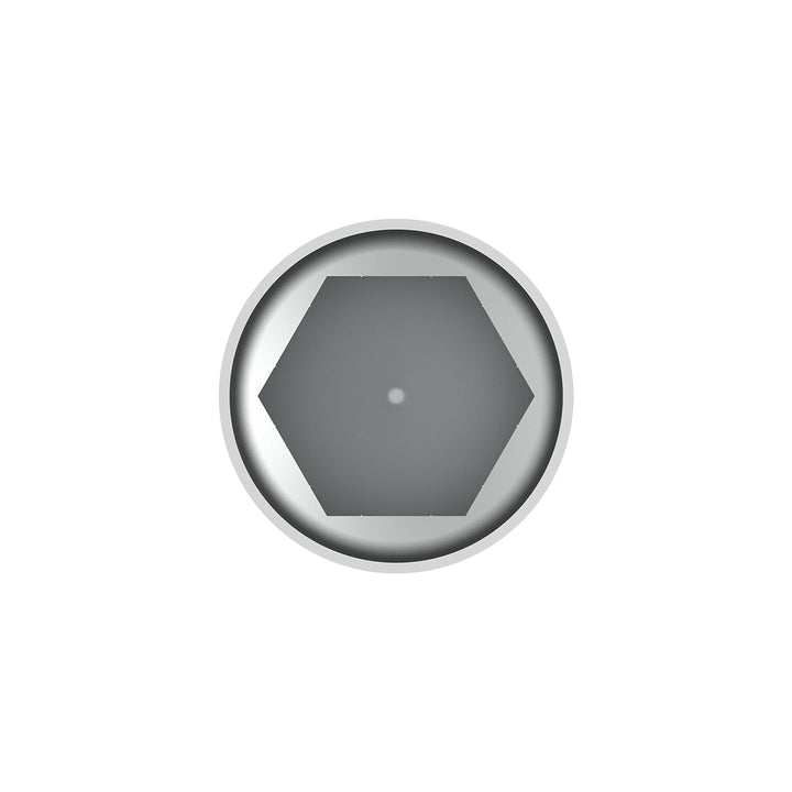 33mm X 2-3/8" Chrome Plastic Bullet Nut Cover With Flange - Push-On (Bulk)