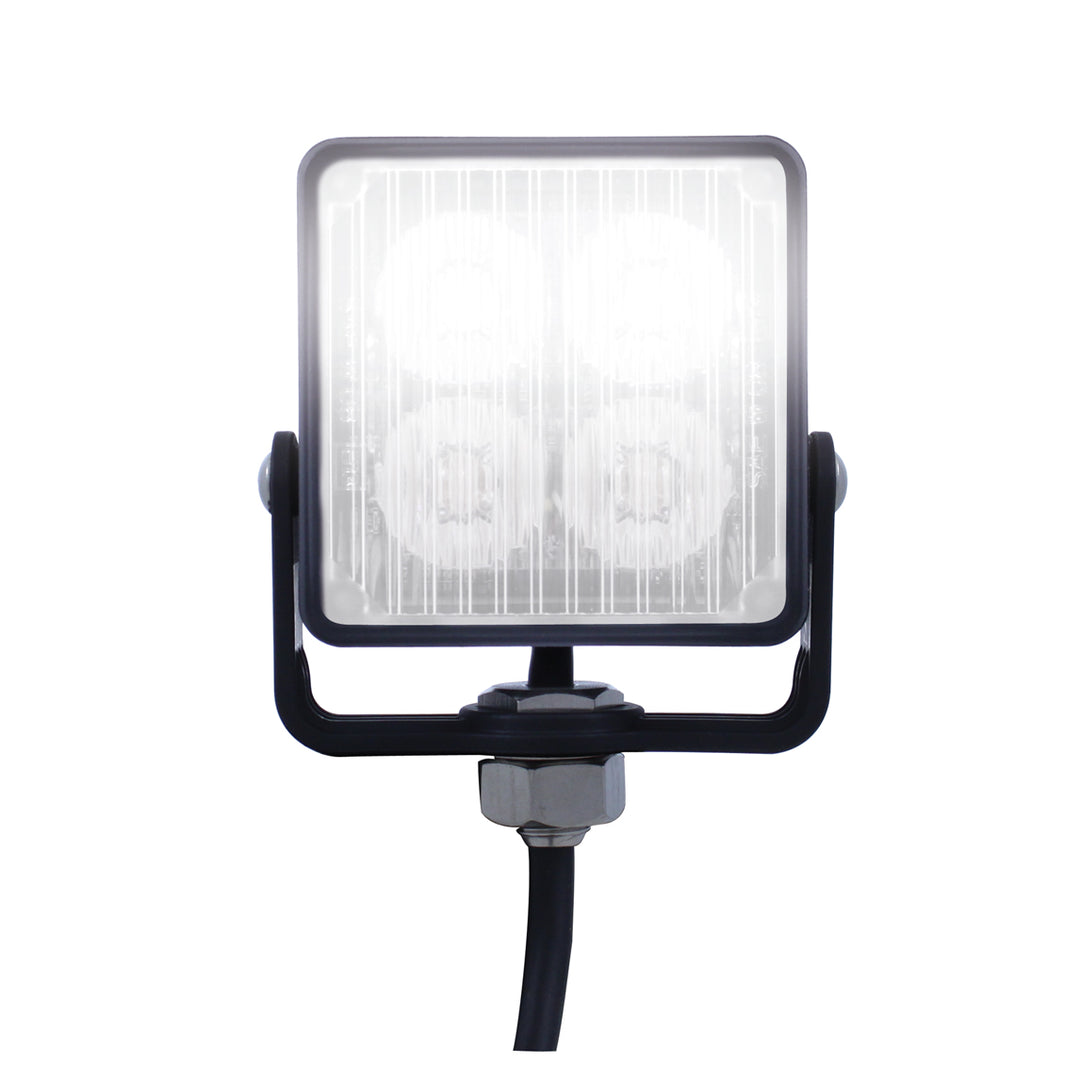 4 High Power LED Square Warning Lighthead - White LED (Bulk)