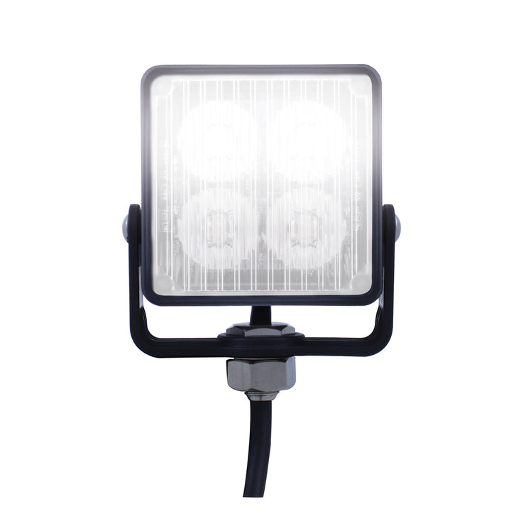 4 High Power LED Square Warning Lighthead - White LED (Bulk)