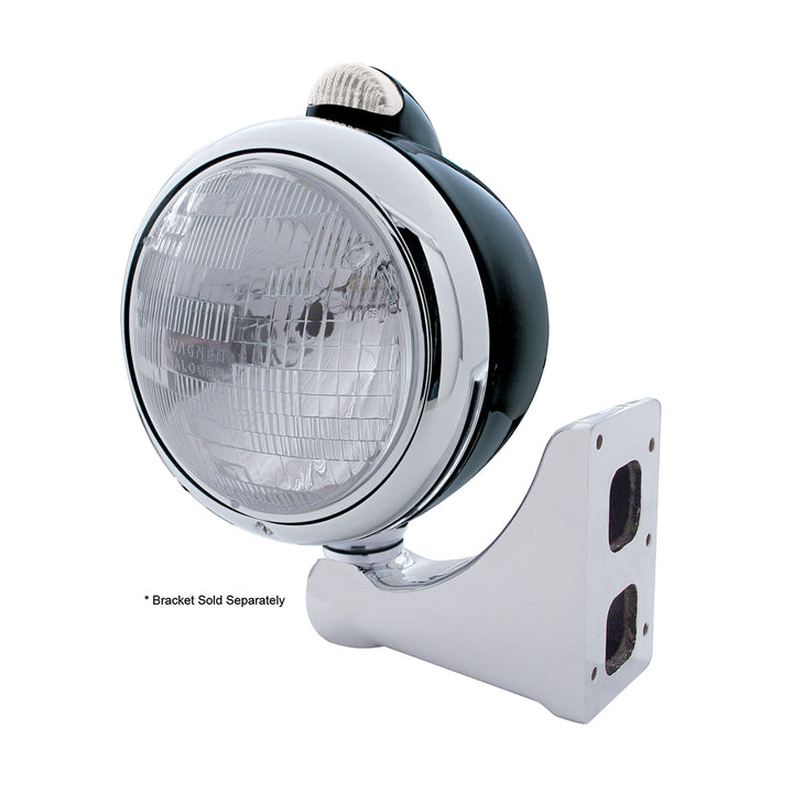 Black Guide 682-C Headlight H6024 &amp; Dual Mode LED Signal - Clear Lens