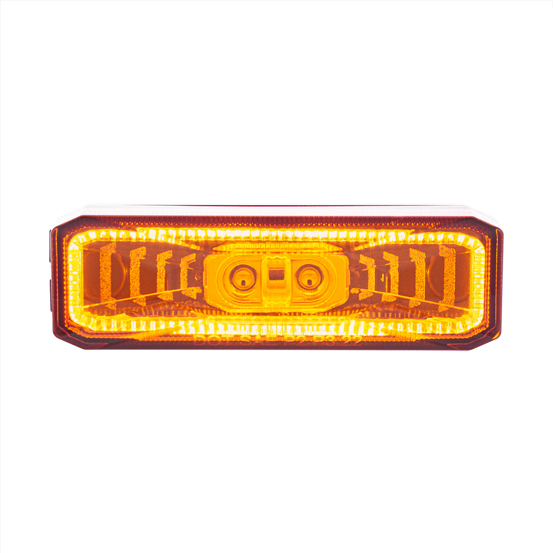 10 LED Rectangular Abyss Light (Clearance/Marker) - Amber LED/Amber Lens