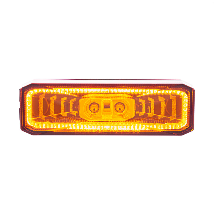10 LED Rectangular Abyss Light (Clearance/Marker) - Amber LED/Amber Lens