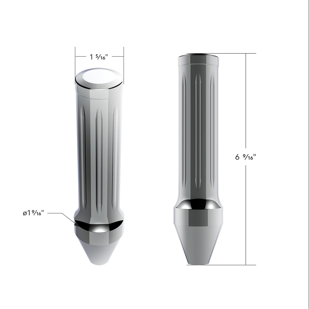 Dallas Style Grooved Grip Handle With Beer Tap Adapter - Chrome