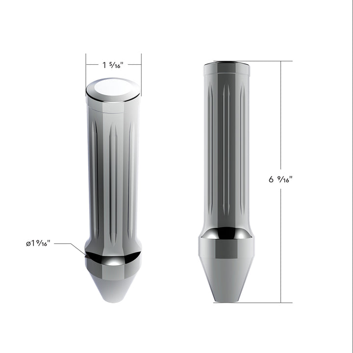 Dallas Style Grooved Grip Handle With Beer Tap Adapter - Chrome