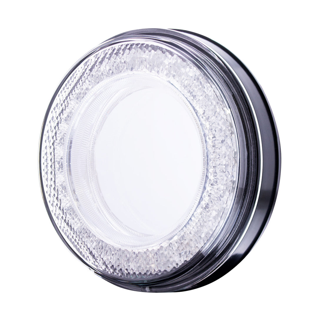 24 LED 4" Round Mirage Light (Stop, Turn &amp; Tail) - Red LED/Clear Lens (Bulk)