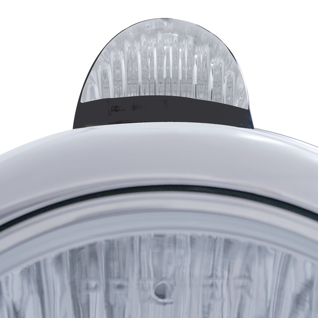 Black Guide 682-C Headlight 6014 &amp; Dual Mode LED Signal - Clear Lens