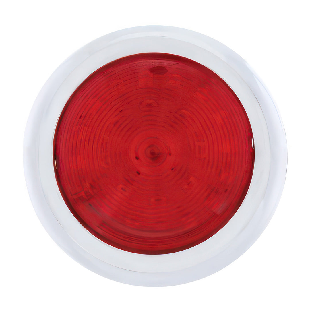 41 LED 1950 Pontiac Style Tail Light With Chrome Bezel &amp; Red Lens