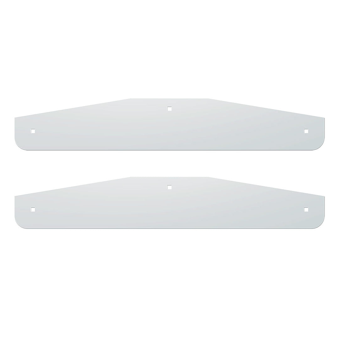 24" x 4" Stainless Steel Bottom Mud Flap Plate - Bolt Thru (Cbox/Pair)