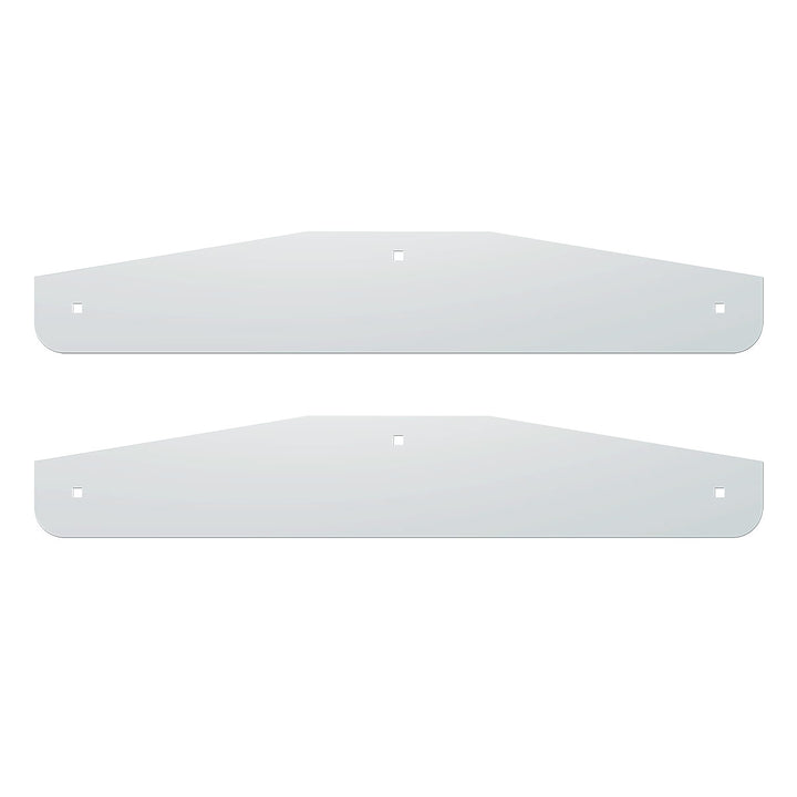 24" x 4" Stainless Steel Bottom Mud Flap Plate - Bolt Thru (Cbox/Pair)