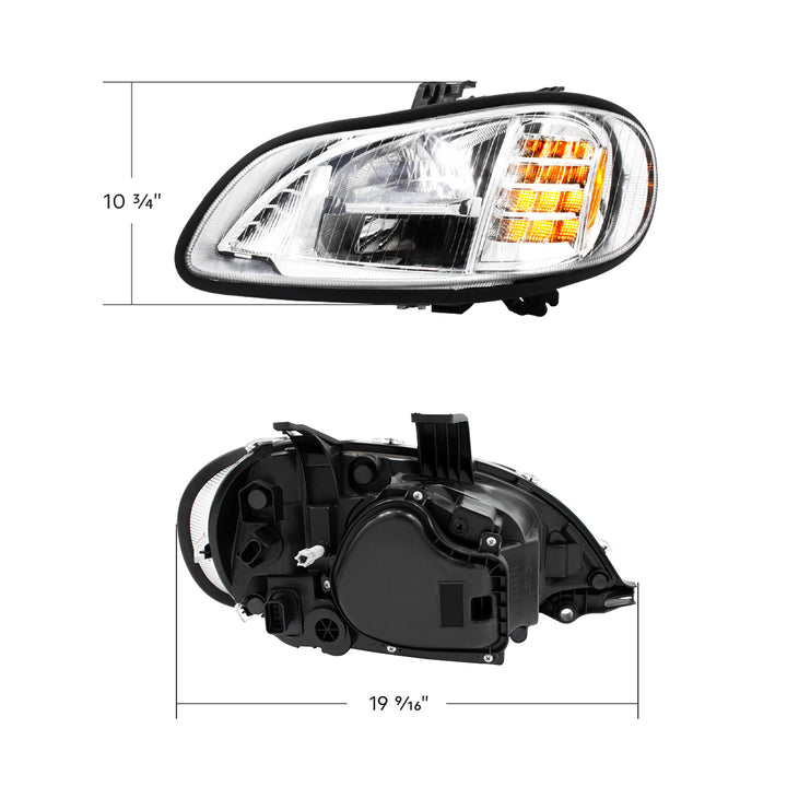 Chrome High Power Full LED Headlight For 2003-2024 Freightliner M2 - Driver