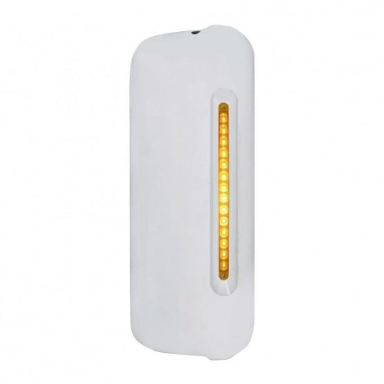 Mirror Cover With 14 LED 12" Light Bar For 2005+ Freightliner (Passenger) - Amber LED/Amber Lens