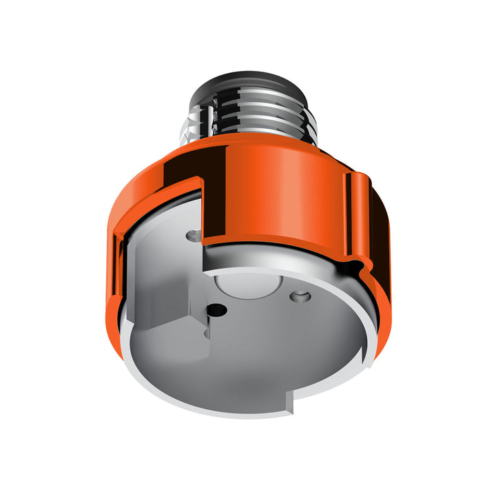 M30 x 3.5 Thread-On Gearshift Adapter W/LED Mount For Eaton - Fuller 13/15/18 Speed - Cadmium Orange