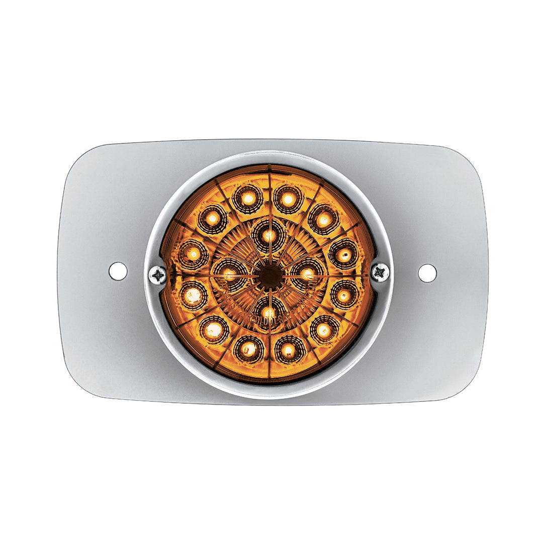 304 Stainless Steel Turn Signal Light Kit W/ 17 LED Double Fury Watermelon For 2008-2017 FL Cascadia - Amber &amp; Red LED