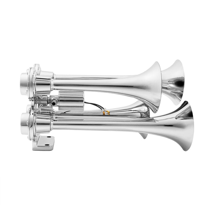 4 Trumpet Mini Train Horn - Chrome