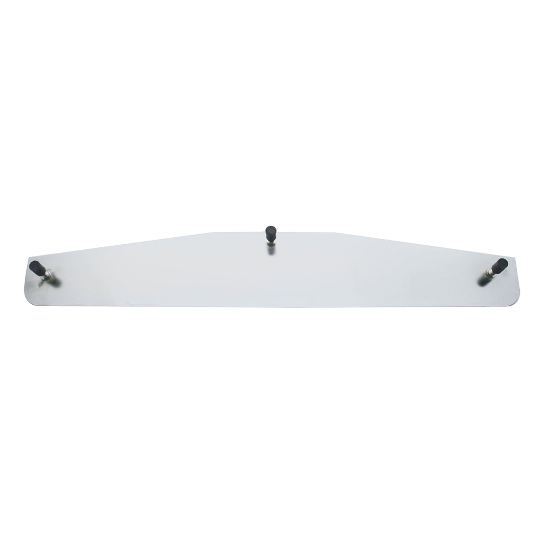 3" x 18" Chrome Standard Bottom Mud Flap Plate - Welded Stud