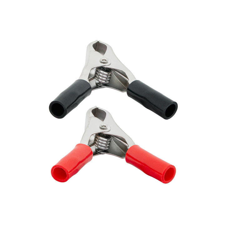 30 Amp Clamps w/ Vinyl Handles, 1Red/1Black 1 Set.