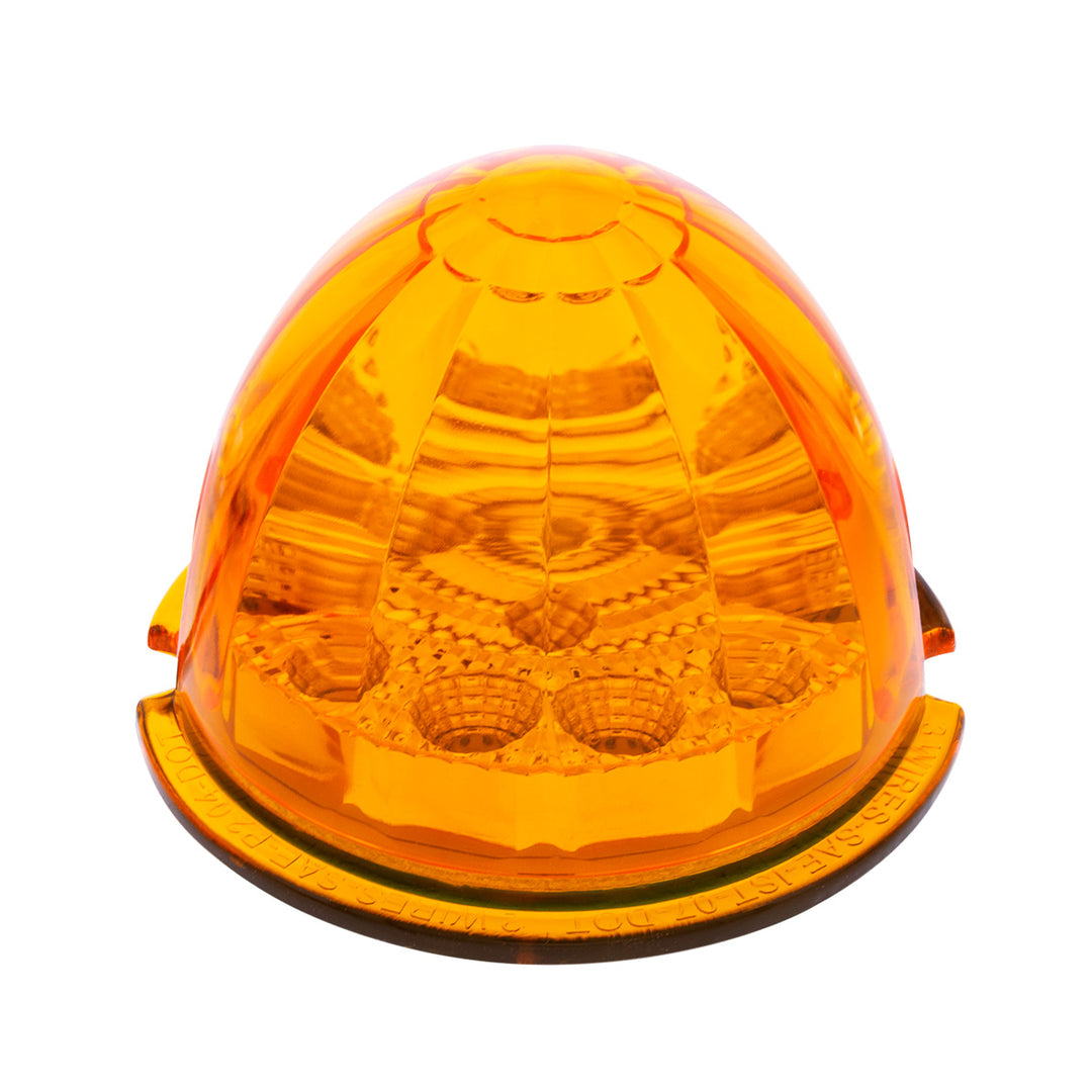 17 LED Reflector Watermelon Maze Cab Light - Amber LED/Amber Lens