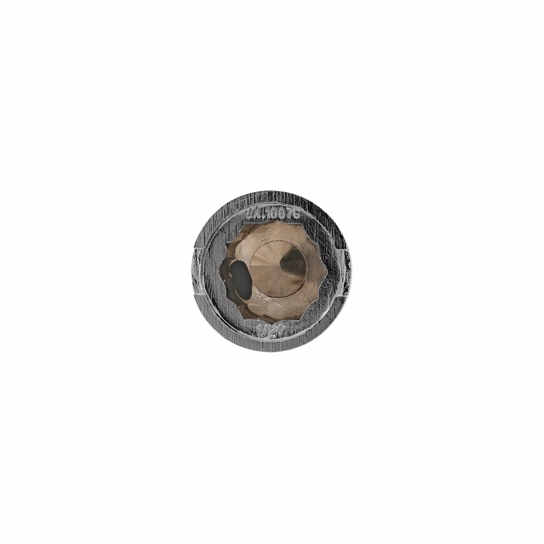 1/2" x 13/16" Chrome Plastic Pointed Nut Cover - Push-On