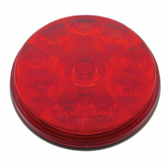 3-3/4" Bolt Pattern Deluxe Stainless Steel Spring Loaded Bar W/6 x 10 LED 4" Lights - Red LED &amp; Lens (Pair)