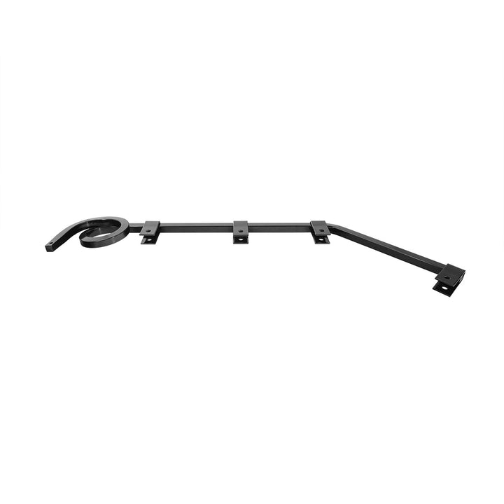 Black Angled Mud Flap Hangers With Mounting Hardware - 1 Coil (Pair)