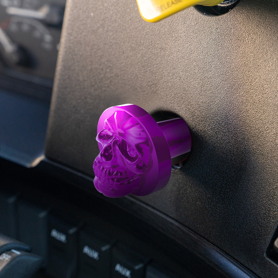 Skull Air Valve Knob - Candy Purple