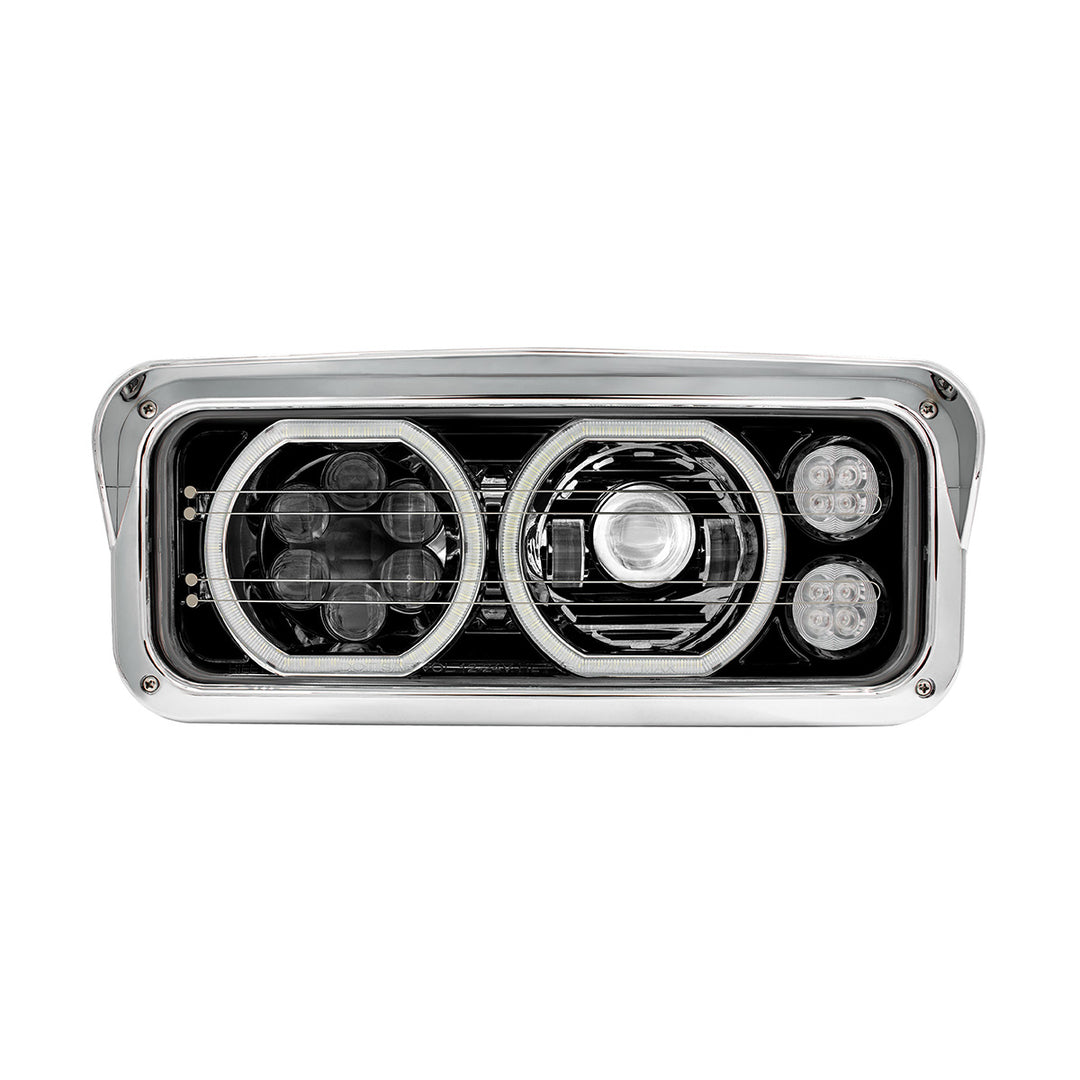 Blackout High Power Heated 10 LED Headlight With LED Turn &amp; DRL - Driver